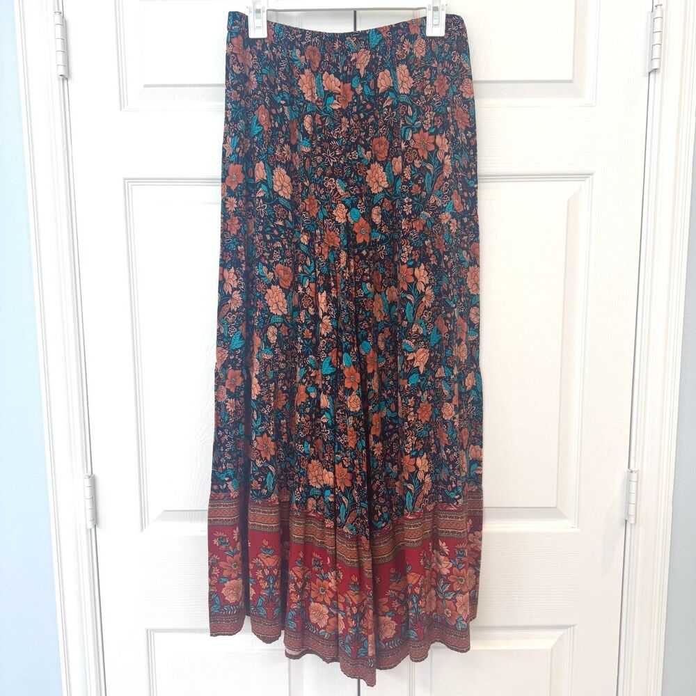 Natural Life Patti Wide Leg Palazzo Pants Women's L Boho Floral Festival - Picture 6 of 7